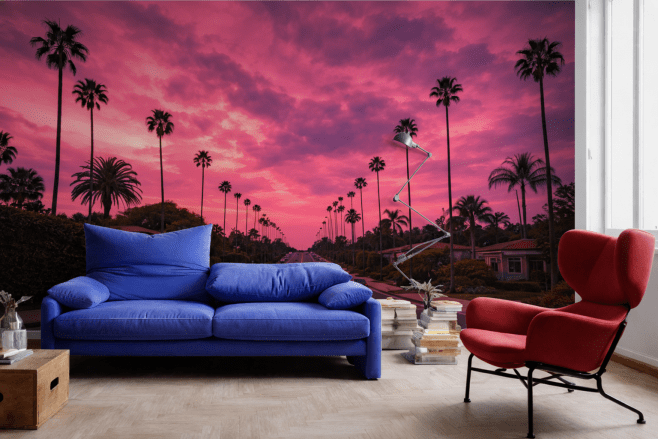 Palm Oasis Sunset