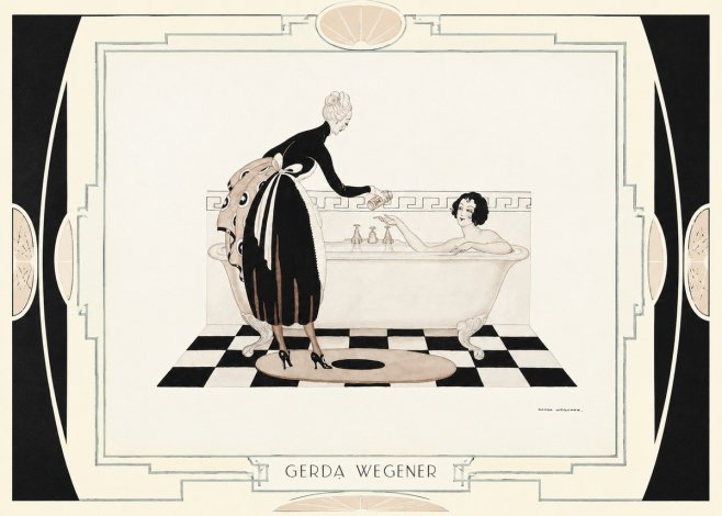 Gerda Wegener Woman in Bathtub No4 - Poster
