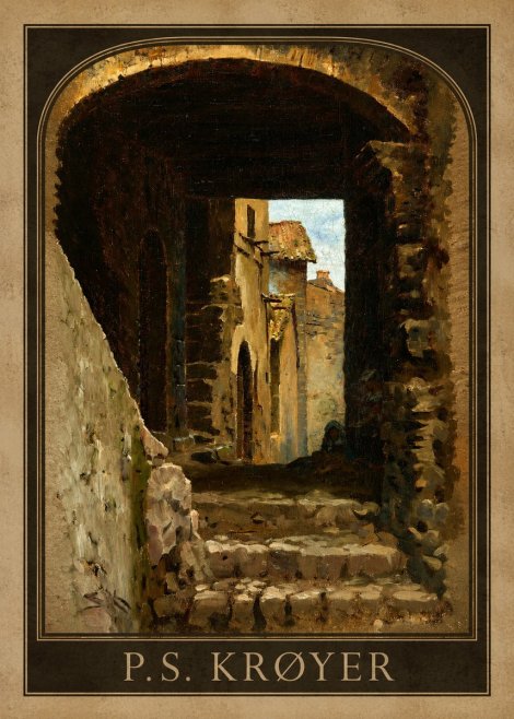 P.S. Krøyer Archway in an Italian Street No1 - Poster
