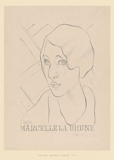Juan Gris Marcelle La Brune I No6 - Poster