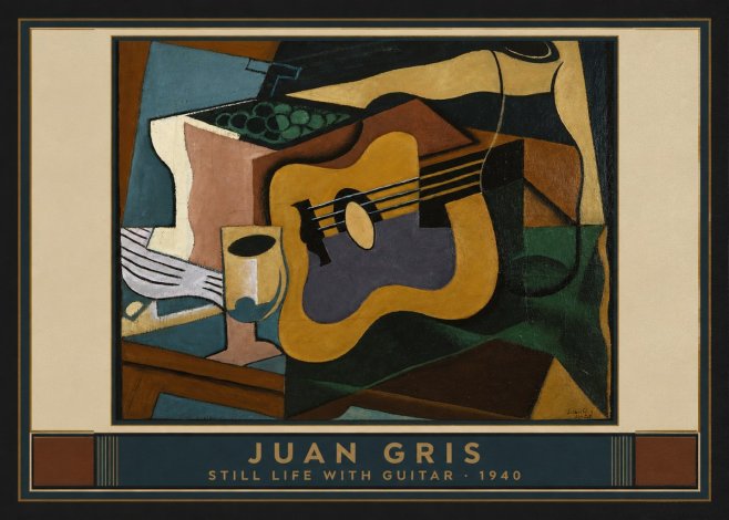 Juan Gris Still Life with Guitar No5 - Poster