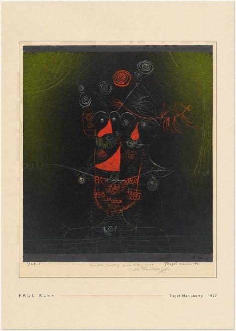 Paul Klee Tripel-marionette No3 - Poster
