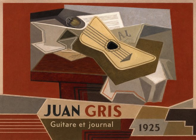 Juan Gris Guitare Et Journal No6 - Poster