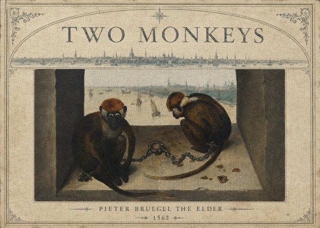 Pieter Bruegel Two Monkeys I No6 - Poster