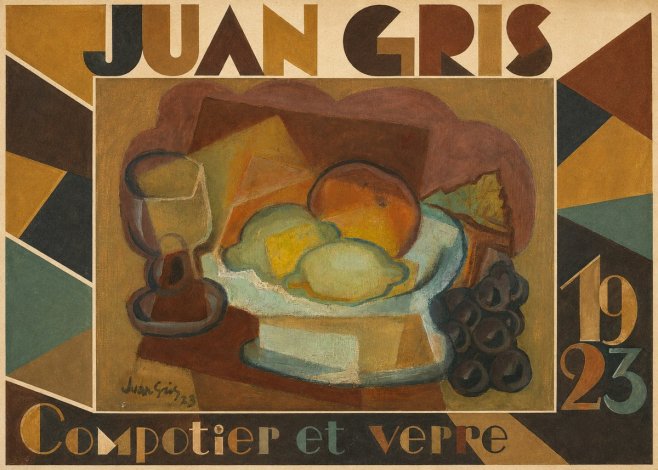 Juan Gris Compotier Et Verre No4 - Poster