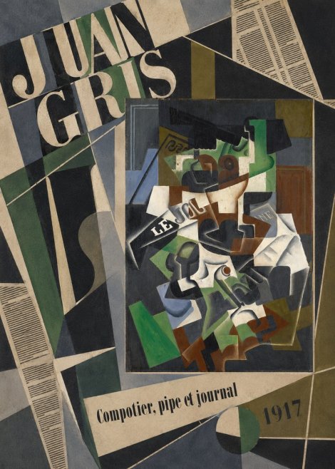 Juan Gris Compotier, Pipe Et Journal No5 - Poster