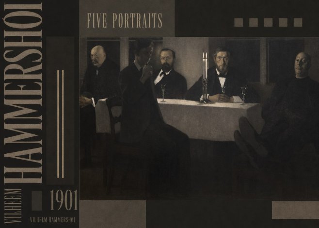 Vilhelm Hammershøi Five Portraits I No5 - Poster