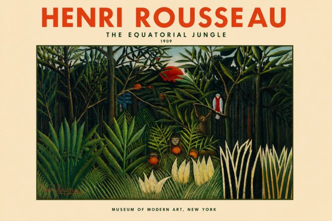 Rousseau The Equatorial Jungle I No4 - Poster