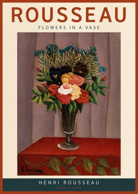 Rousseau Flowers in a Vase No3 - Poster