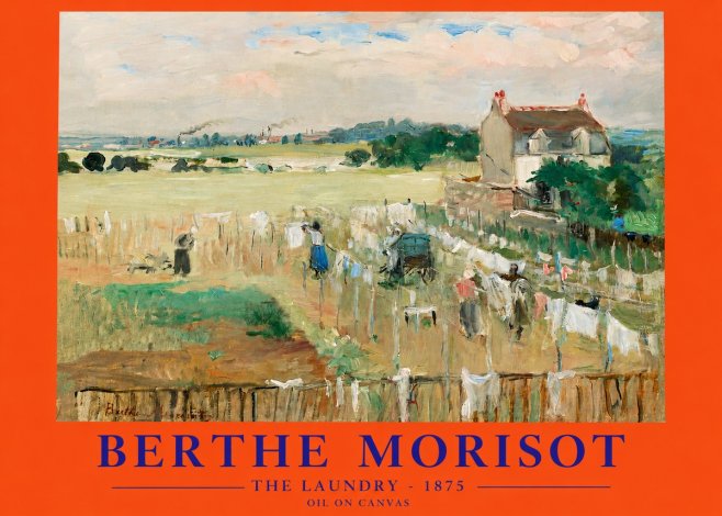 Berthe Morisot The Laundry - 1875 No3 - Poster