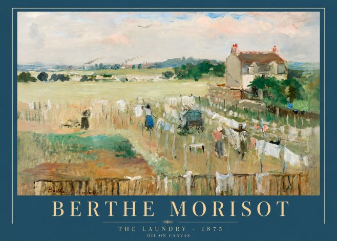 Berthe Morisot The Laundry - 1875 No5 - Poster