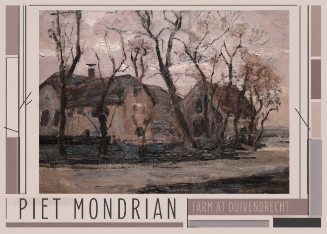 Piet Mondrian Farm at Duivendrecht No1 - Poster