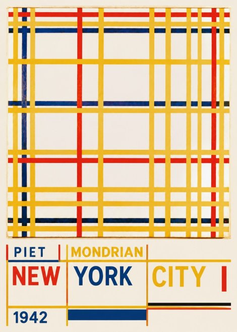 Piet Mondrian New York City I No6 - Poster