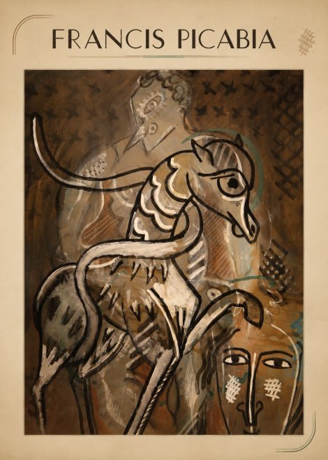 Francis Picabia Stylized Figures and Horse No6 - Poster