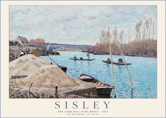 Sisley The Sand Pile, Port-marly No2 - Poster