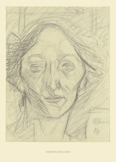 Umberto Boccioni Head of a Woman No5 - Poster