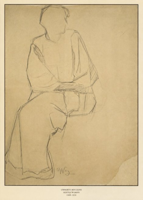 Umberto Boccioni Seated Woman No5 - Poster