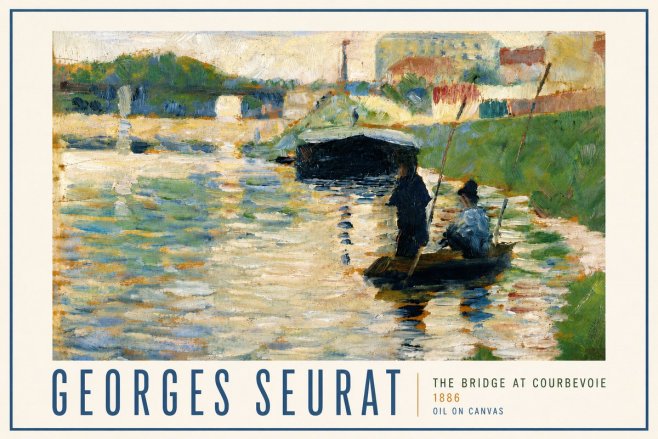 Seurat The Bridge at Courbevoie No4 - Poster