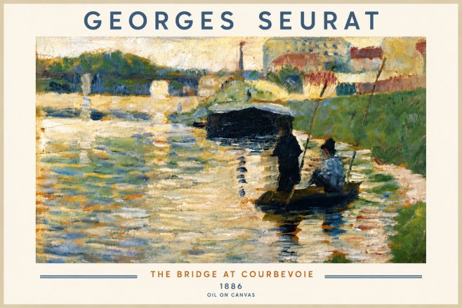 Seurat The Bridge at Courbevoie No6 - Poster