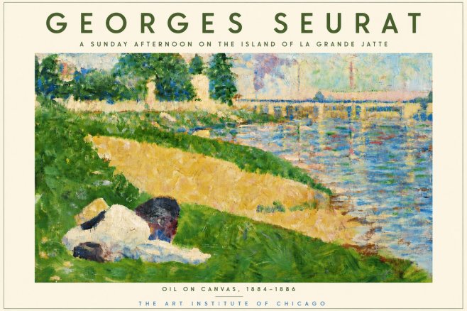 Seurat A Sunday Afternoon on the Island of La Grande Jatte II No6 - Poster