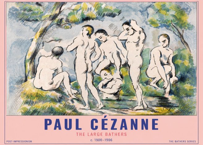 Paul Cézanne The Large Bathers I No3 - Poster