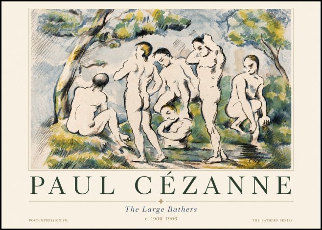 Paul Cézanne The Large Bathers I No5 - Poster