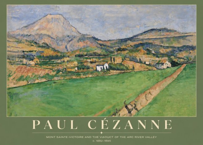 Paul Cézanne Mont Sainte-victoire and the Viaduct of the Arc River Valley No5 - Poster
