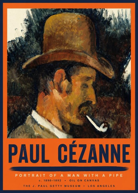 Paul Cézanne Portrait of a Man with a Pipe No2 - Poster