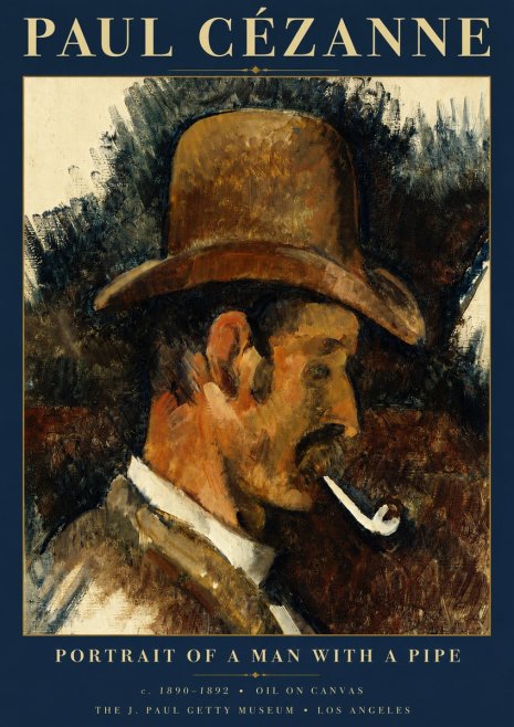 Paul Cézanne Portrait of a Man with a Pipe No5 - Poster