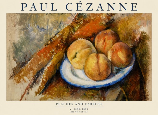 Paul Cézanne Peaches and Carrots No1 - Poster