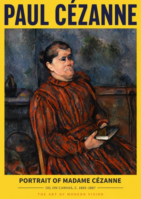 Paul Cézanne Portrait of Madame Cézanne I No3 - Poster
