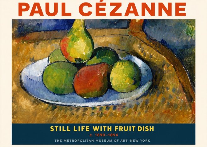 Paul Cézanne Still Life with Fruit Dish No2 - Poster