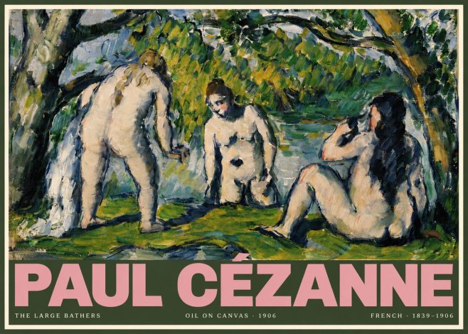 Paul Cézanne The Large Bathers V No2 - Poster
