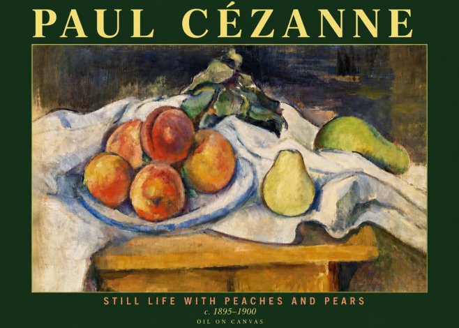 Paul Cézanne Still Life with Peaches and Pears No4 - Poster