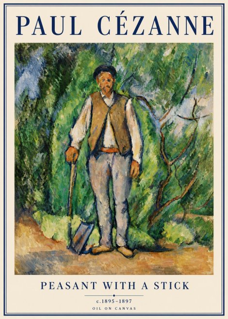 Paul Cézanne Peasant with a Stick No6 - Poster