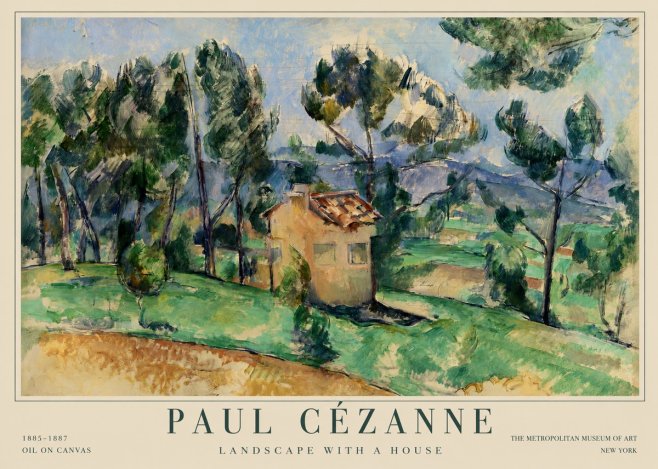 Paul Cézanne Landscape with a House No1 - Poster