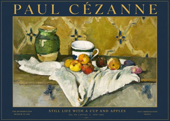 Paul Cézanne Still Life with a Cup and Apples No5 - Poster