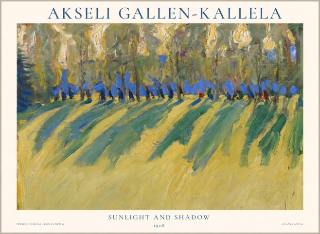 Akseli Gallen-Kallela Sunlit Field and Trees No2 - Poster