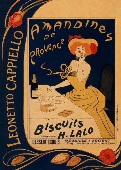 Leonetto Cappiello Amandines De Provence Biscuits H. Lalo I No2 - Poster