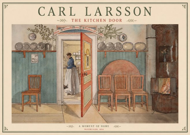 Carl Larsson The Kitchen Door No1 - Poster