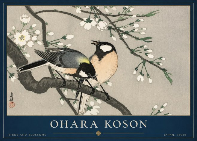 Ohara Koson Birds and Blossoms No3 - Poster