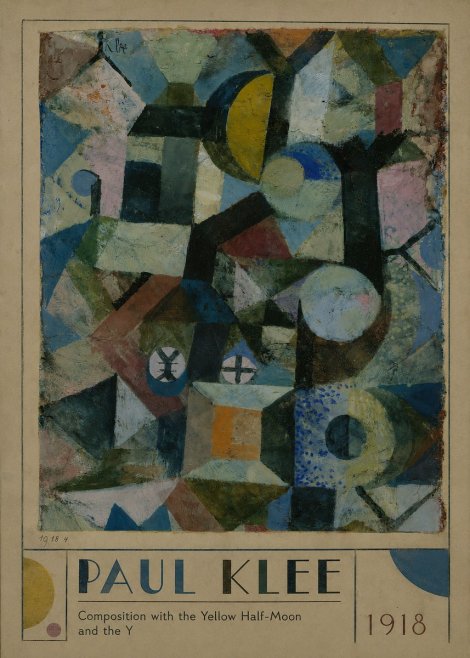 Paul Klee Composition with the Yellow Half-moon and the Y No1 - Poster