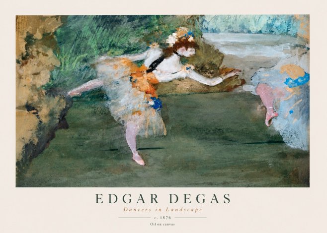 Edgar Degas Dancers in Landscape I No1 - Poster