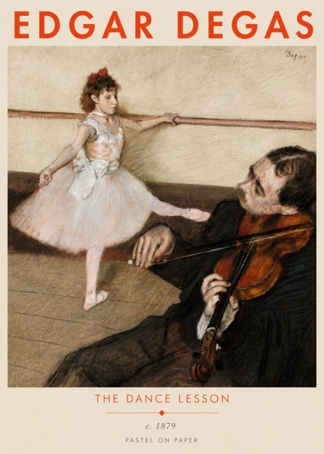 Edgar Degas The Dance Lesson No6 - Poster