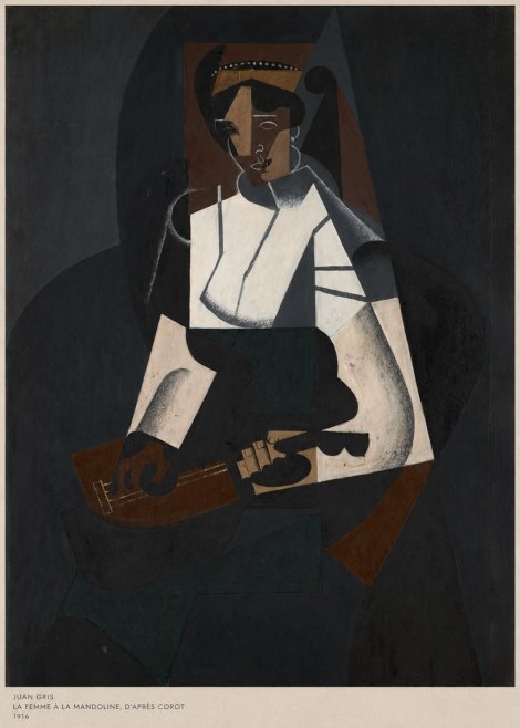 Juan Gris La Femme À La Mandoline, D'après Corot No5 - Poster