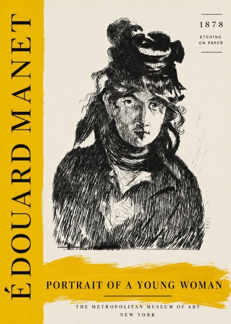 Édouard Manet Portrait of a Young Woman I No3 - Poster