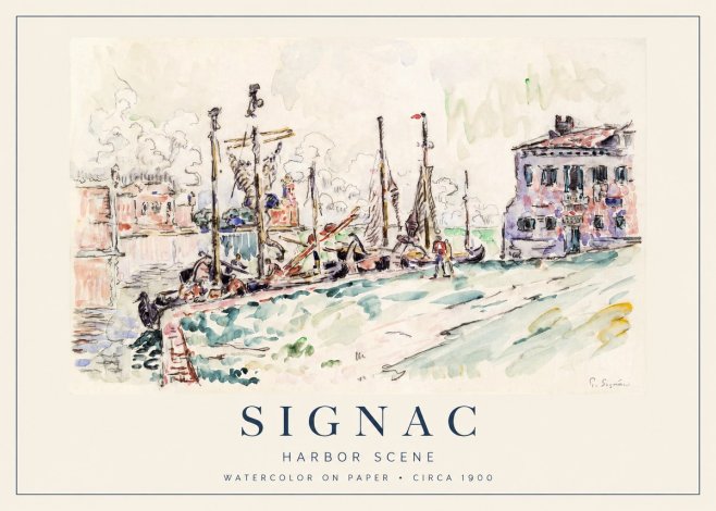 Signac Harbor Scene No1 - Poster