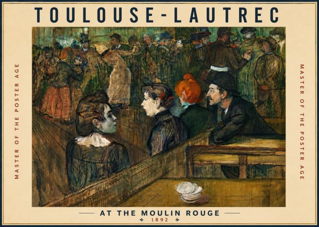 Toulouse-Lautrec At the Moulin Rouge V No4 - Poster