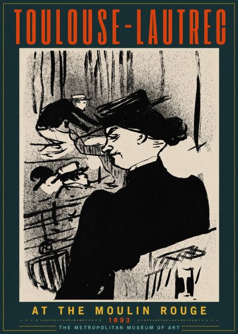 Toulouse-Lautrec At the Moulin Rouge XII No4 - Poster