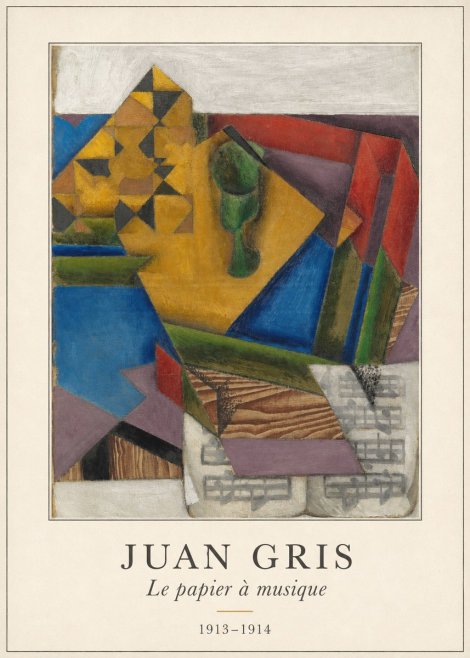 Juan Gris Le Papier À Musique No4 - Poster